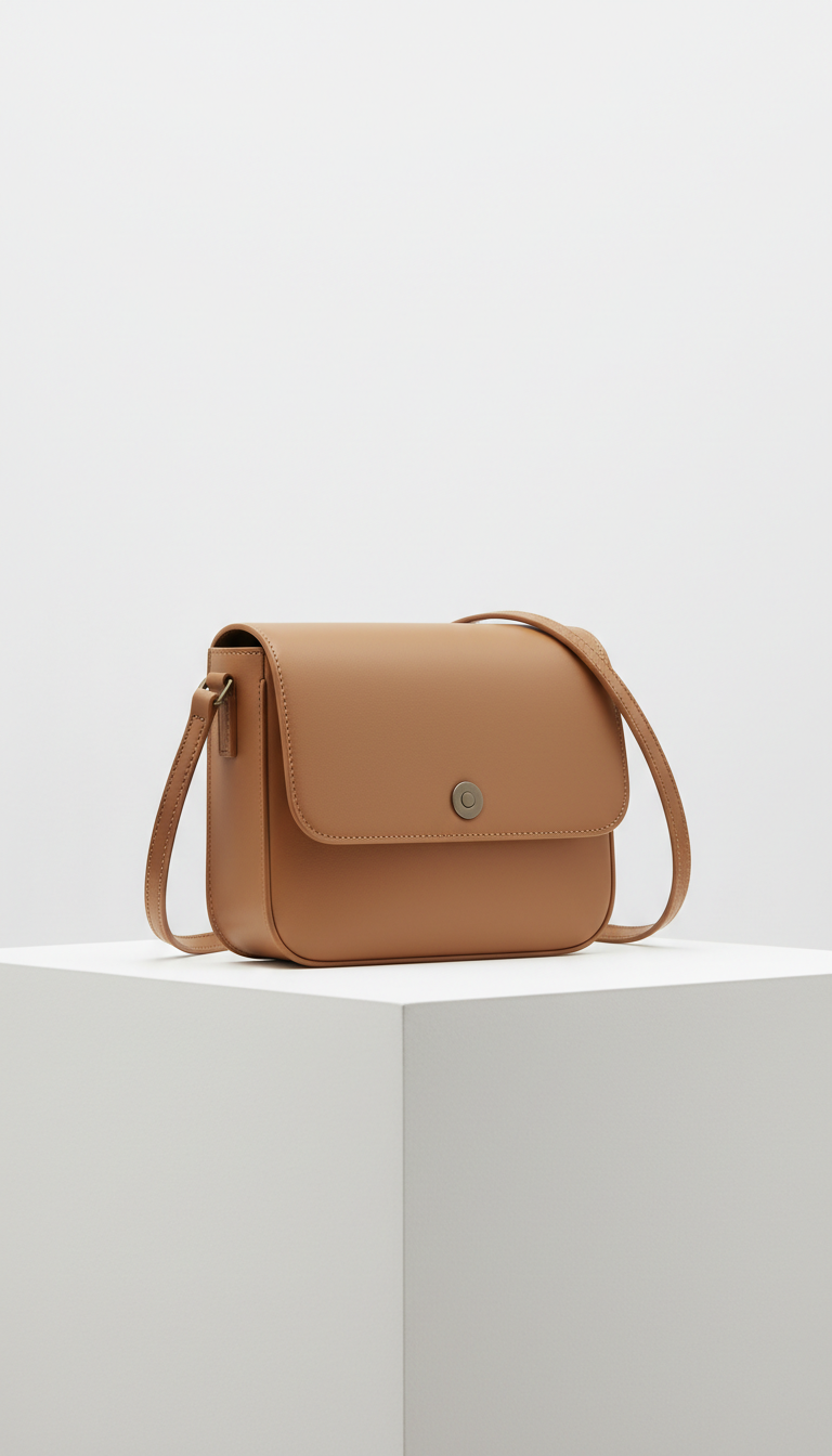 Minimalist Leather Crossbody with Magnetic Closure